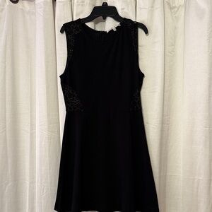 Collective Concepts Black Lace Accent Mini Dress